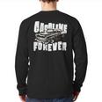 Gasoline Forever Gas Cars Vintage Muscle Car Cars Back Print Long Sleeve T-shirt