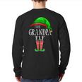 Grandpa Elf Matching Family Group Christmas Party Pajama Back Print Long Sleeve T-shirt