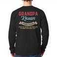 Grandpa Know Everything Vintage Grandpa Daddy Back Print Long Sleeve T-shirt