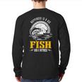 Happiness Is A Big Fish And A Witness Fisherman Fishing Back Print Long Sleeve T-shirt