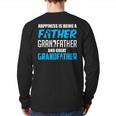 Happiness Is Being A Father Great Grandfather Back Print Long Sleeve T-shirt