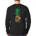 Hawaiian Pineapple American Flag Sunglasses 4Th Of July Back Print Long Sleeve T-shirt