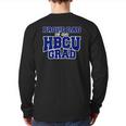 Hbcu Dad College Graduation Hbcu Educated Back Print Long Sleeve T-shirt