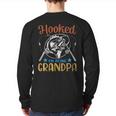 Hooked On Being Grandpa Happy Father Day Fisher Papa Back Print Long Sleeve T-shirt