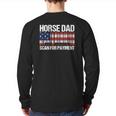 Horse Dad Scan For Payment Father's Day Back Print Long Sleeve T-shirt