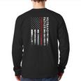 Husband Father Firefighter Thin Red Line American Flag Back Print Long Sleeve T-shirt