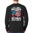 I'm A Dad Grandpa And Veteran Fathers Day Papa Grandpa Veteran Back Print Long Sleeve T-shirt