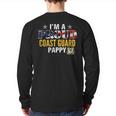 I'm A Proud Coast Guard Pappy American Flag For Veteran Veteran Back Print Long Sleeve T-shirt