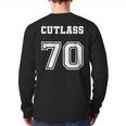 Jersey Style Cutlass 70 1970 Old School Muscle Car Back Print Long Sleeve T-shirt