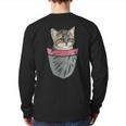 Kitty Cat In My Your Pocket Back Print Long Sleeve T-shirt