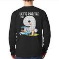 Let's Par I'm 9 9Th Birthday Party Golf Birthday Golfer Back Print Long Sleeve T-shirt