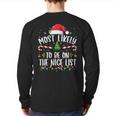 Most Likely To Be On The Nice List Family Matching Christmas Back Print Long Sleeve T-shirt