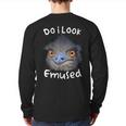 Do I Look Amused Australian Emu Bird Love Emus Back Print Long Sleeve T-shirt