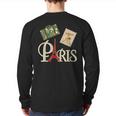 I Love Paris French Vintage Souvenir For Traveler Back Print Long Sleeve T-shirt