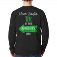 Matching Christmas Outfit For Couples He's The Naughty One Back Print Long Sleeve T-shirt