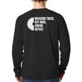 Measure Twice Cut Once Swear Repeat Back Print Long Sleeve T-shirt