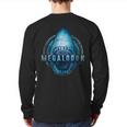 Megalodon Giant Shark Back Print Long Sleeve T-shirt