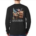 Memorial Day Land Of Free Because Of Brave Veterans American Back Print Long Sleeve T-shirt