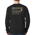 Mens Black Father Classic Black Lives Matter Father's Day Back Print Long Sleeve T-shirt