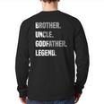 Mens Brother Uncle Godfather Legend Back Print Long Sleeve T-shirt