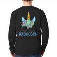 Mens Dadacorn Unicorn Dad Father's Day Back Print Long Sleeve T-shirt