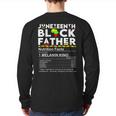 Men's Junenth Black Father Nutrition Facts Father's Day Back Print Long Sleeve T-shirt