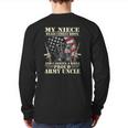 Mens My Niece Wears Combat Boots Proud Army Uncle Veteran Back Print Long Sleeve T-shirt