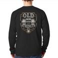 Mens Old Man Strength Gym Father's Day For Dad Back Print Long Sleeve T-shirt