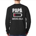 Mens Papá Batería Baja Para Día Del Padre Back Print Long Sleeve T-shirt
