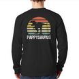 Mens Pappysaurus Dinosaur Lover Mens Cool Father's Day Retro Back Print Long Sleeve T-shirt