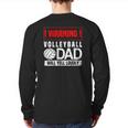 Mens Volleyball Graphic Warning Dad Will Yell Loudly Back Print Long Sleeve T-shirt