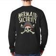 Mermaid Security Pirate Matching Family Party Dad Brother Back Print Long Sleeve T-shirt