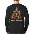Merry Christmas Highland Cow Western Xmas Tree Pajama Back Print Long Sleeve T-shirt Merry Christmas Highland Cow Western Xmas Tree Pajama Back Print Long Sleeve T-shirt