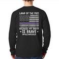 Month Of The Military Land Of Free Because My Daddy Is Brave Back Print Long Sleeve T-shirt