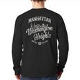 New York Manhattan Washington Heights Back Print Long Sleeve T-shirt