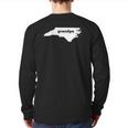 North Carolina Grandpa Nc Map Grandpa Back Print Long Sleeve T-shirt