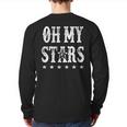 Oh My Stars 4Th Of July Patriotic Back Print Long Sleeve T-shirt