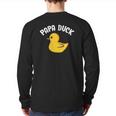 Papa Duck Duck Lover Duck Hunting Father's Day Back Print Long Sleeve T-shirt