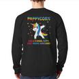 Pappycorn Dabbing Unicorn Pappy Back Print Long Sleeve T-shirt