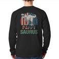 Pappysaurus Dinosaur Pappy Saurus Father's Day 4Th Of July Back Print Long Sleeve T-shirt