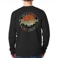 Pawpaw Like A Grandpa Only Cooler Vintage Retro Father's Day Back Print Long Sleeve T-shirt