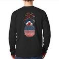 Pineapple American Flag 4Th Of July Cool Hawaiian Patriotic Back Print Long Sleeve T-shirt