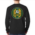 Portland Soccer Jersey Distressed Badge Original Back Print Long Sleeve T-shirt