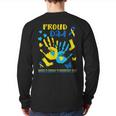 Proud Dad Down Syndrome Awareness T21 Back Print Long Sleeve T-shirt