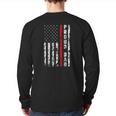 Proud Dad Of Firefighter Firefighter's Dad Back Print Long Sleeve T-shirt
