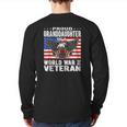 Proud Granddaughter Of A World War 2 Veteran Ww2 Family Zip Back Print Long Sleeve T-shirt