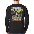 Proud Korean War Veteran Son Military Veterans Child Back Print Long Sleeve T-shirt