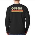 Queens Ny New York City Home Roots Retro 70S 80S Back Print Long Sleeve T-shirt