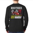 Race Car Party Brother Of The Birthday Racer Racing Family Back Print Long Sleeve T-shirt
