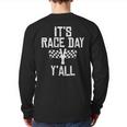 Race Day Yall Checkered Flag Racing Car Driver Racer Back Print Long Sleeve T-shirt